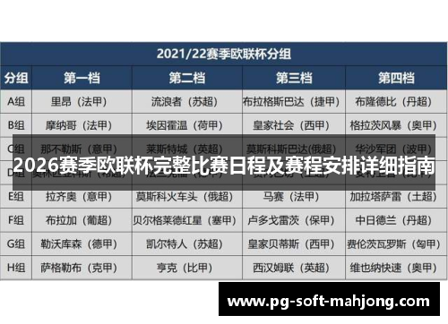 2026赛季欧联杯完整比赛日程及赛程安排详细指南